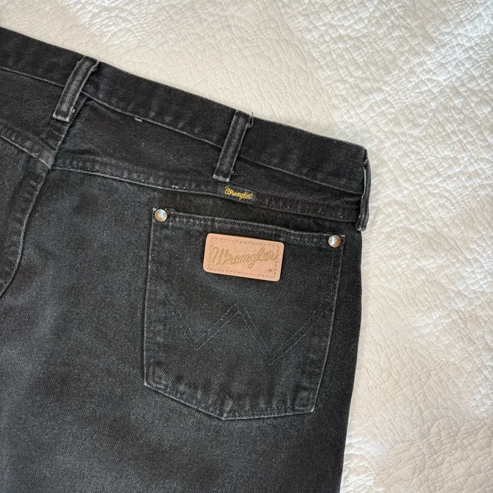 Vintage Made in USA Wrangler Black Jeans High Rise Straight Leg Men’s 40x30 - Picture 1 of 12